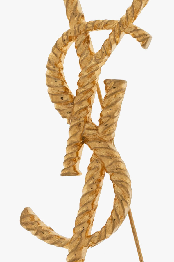 Złoty Broszka w kształcie logo Saint Laurent - Vitkac Polska